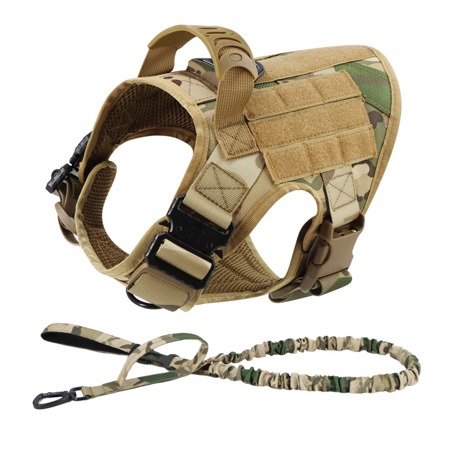 Tactical Dog Harness Leash Set for Large Dogs Training and Walking