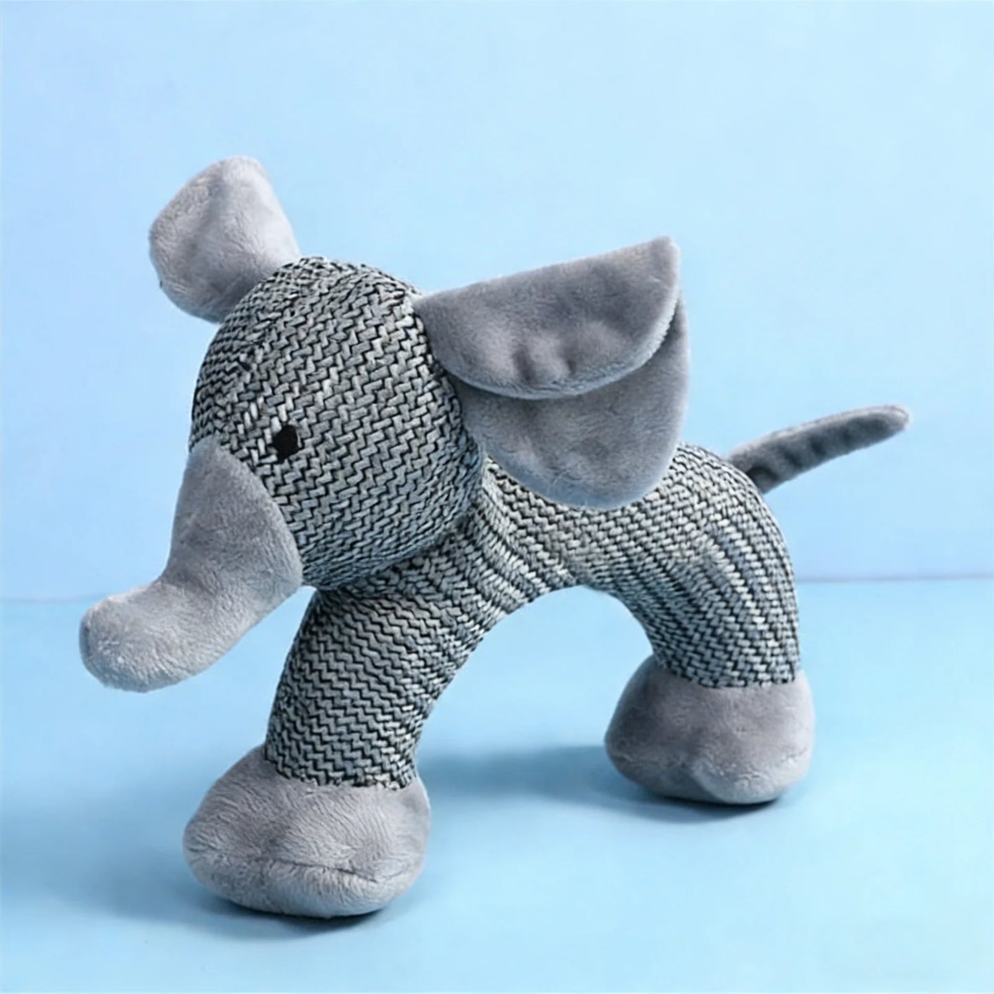 Shunmaii Squeaky Dog Teeth Grinding Toy Plush Linen Animal Shape