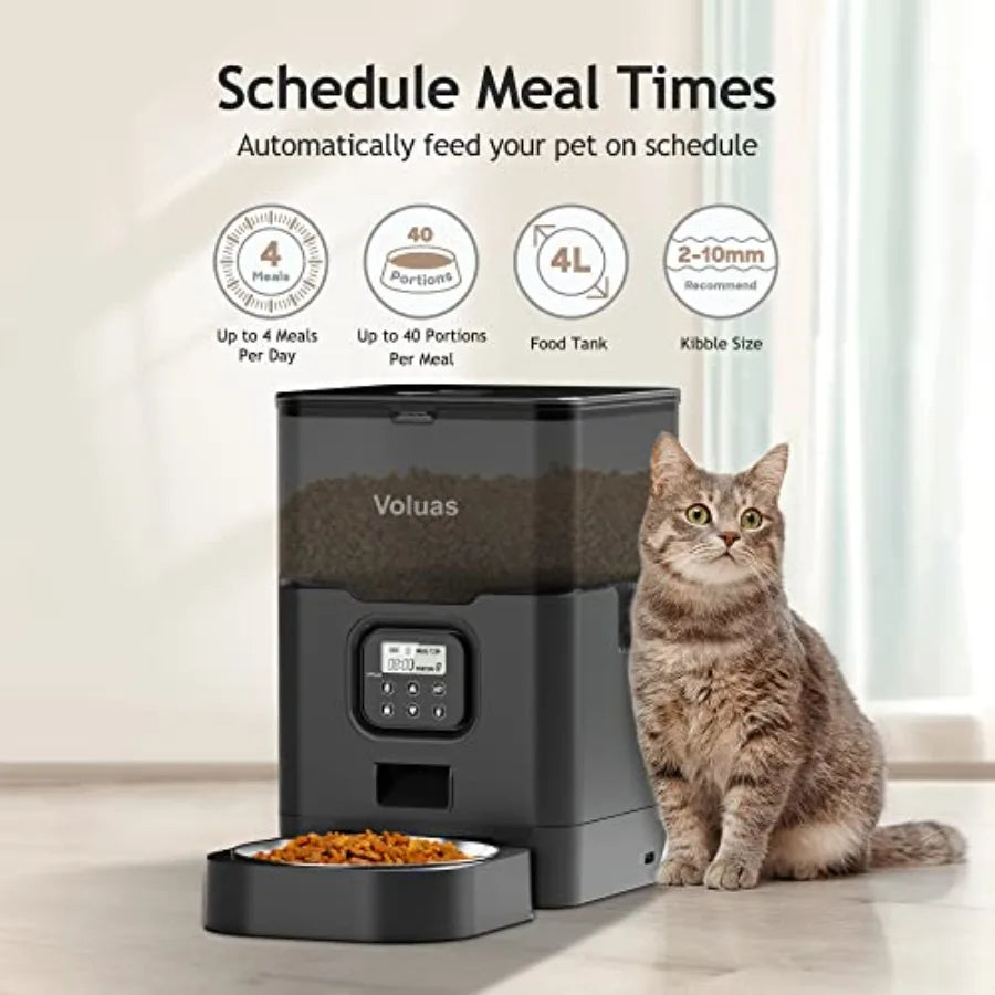 Automatic Cat Feeder With Timer And Portion Control