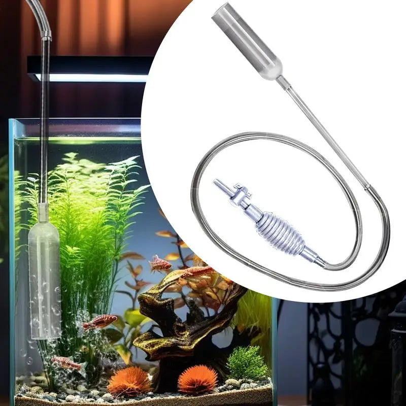 Aquarium Siphon Vacuum Cleaner For Fish Tank Gravel Cleaning
