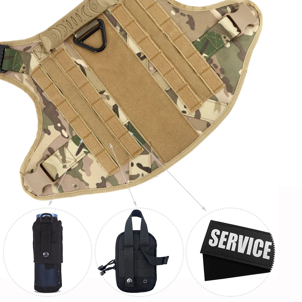 PETRAVEL Tactical Dog Harness Set for Training and Walking