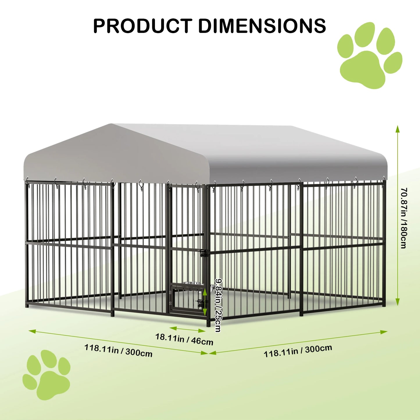 TWISTER.CK Heavy Duty Outdoor Dog Kennel Walk In Playpen