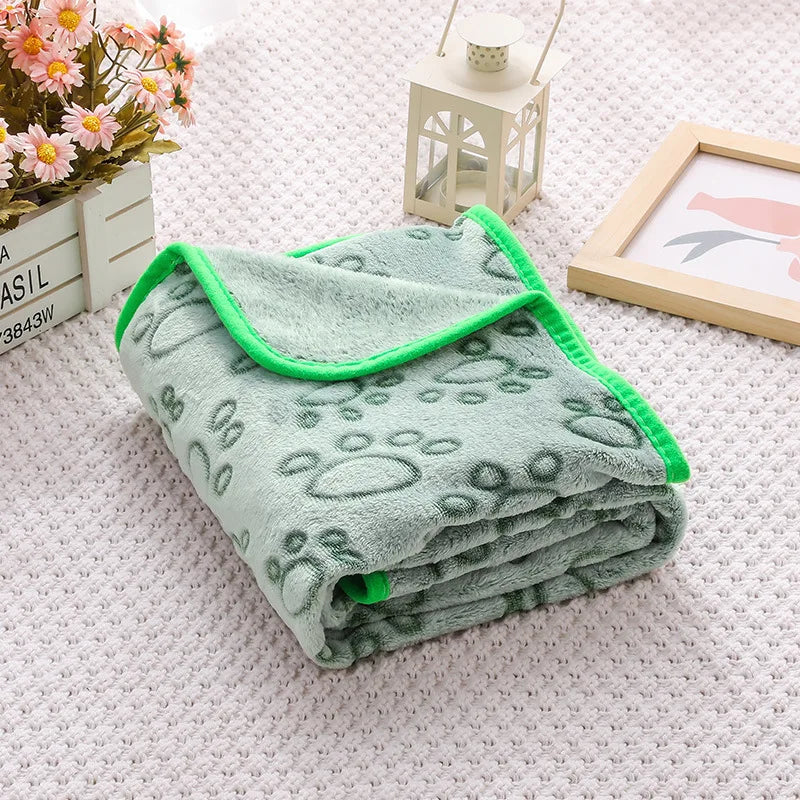 Soft Fluffy Pet Blanket For Cats And Dogs Cartoon Pattern