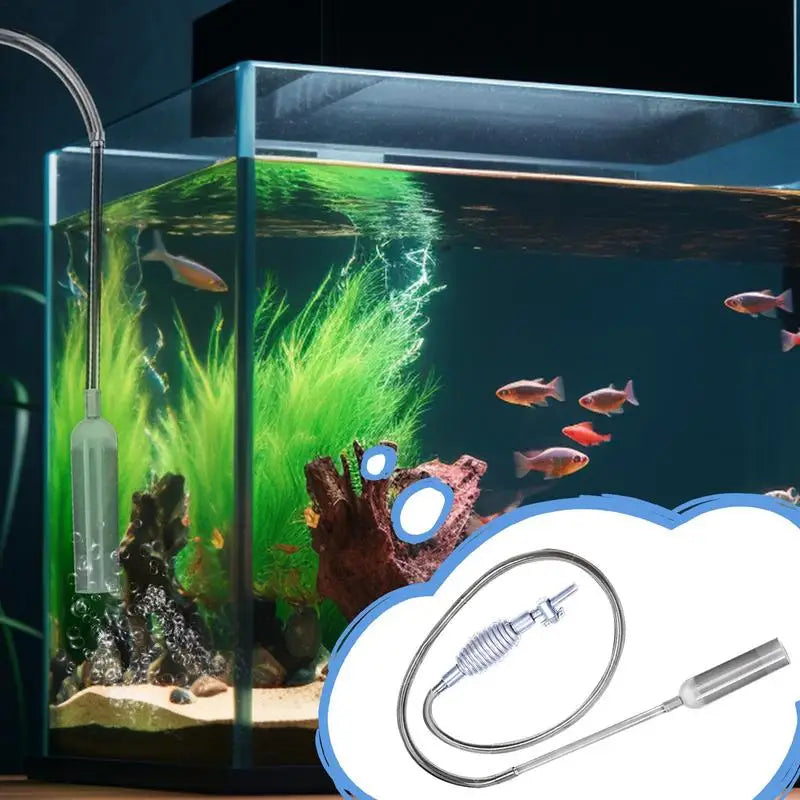 Aquarium Siphon Vacuum Cleaner For Fish Tank Gravel Cleaning