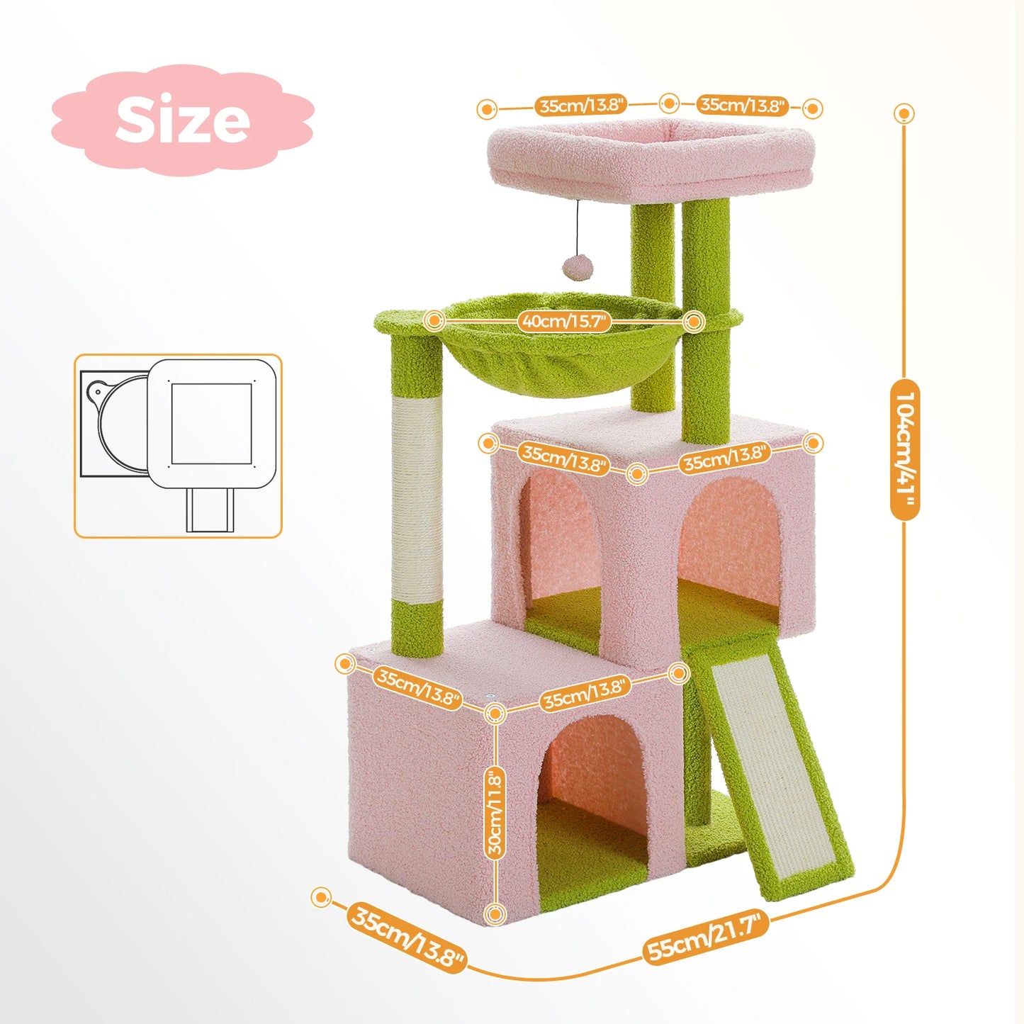 PAWZ Road Multi Level Cat Tree Indoor Cat Tower With Condos