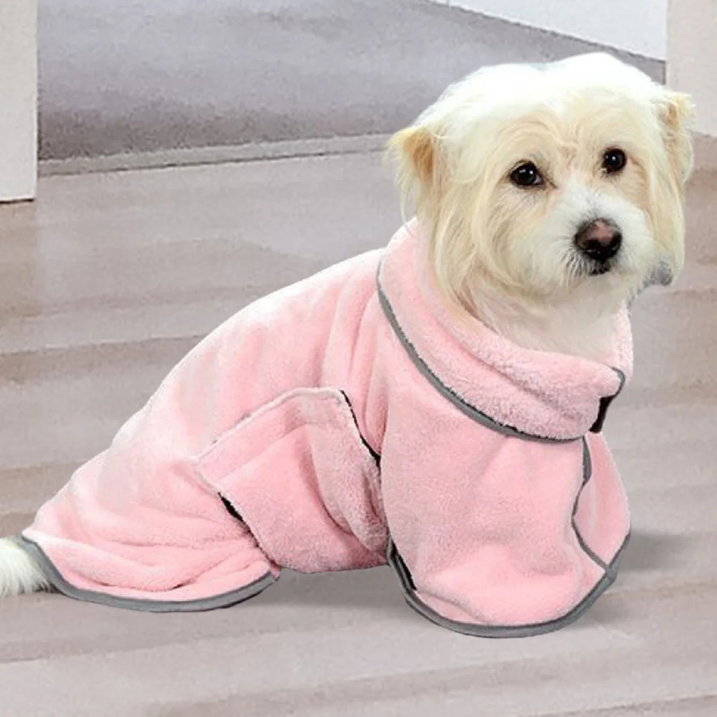 Microfiber Quick-Dry Pet Bathrobe for All-Size Dogs and Cats