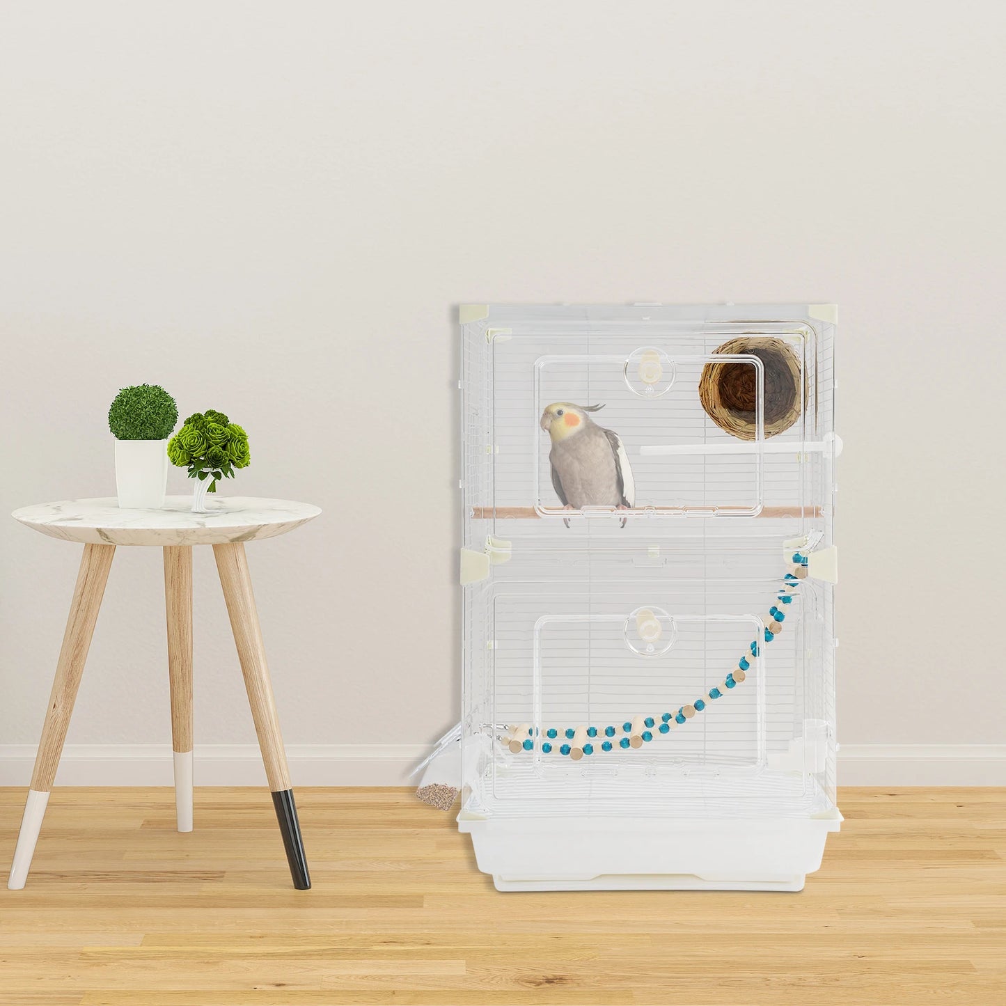 NONECN Freestanding Bird Cage For Living Rooms Balconies