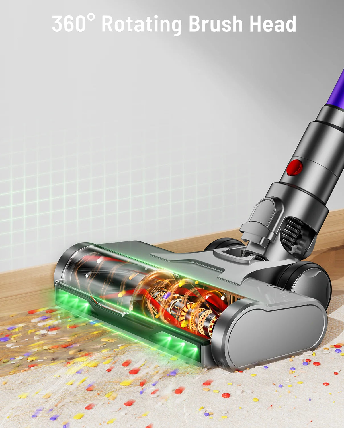 VAKERR X15 Pro Cordless Vacuum Cleaner 65KPa Suction Pet Hair And Carpet