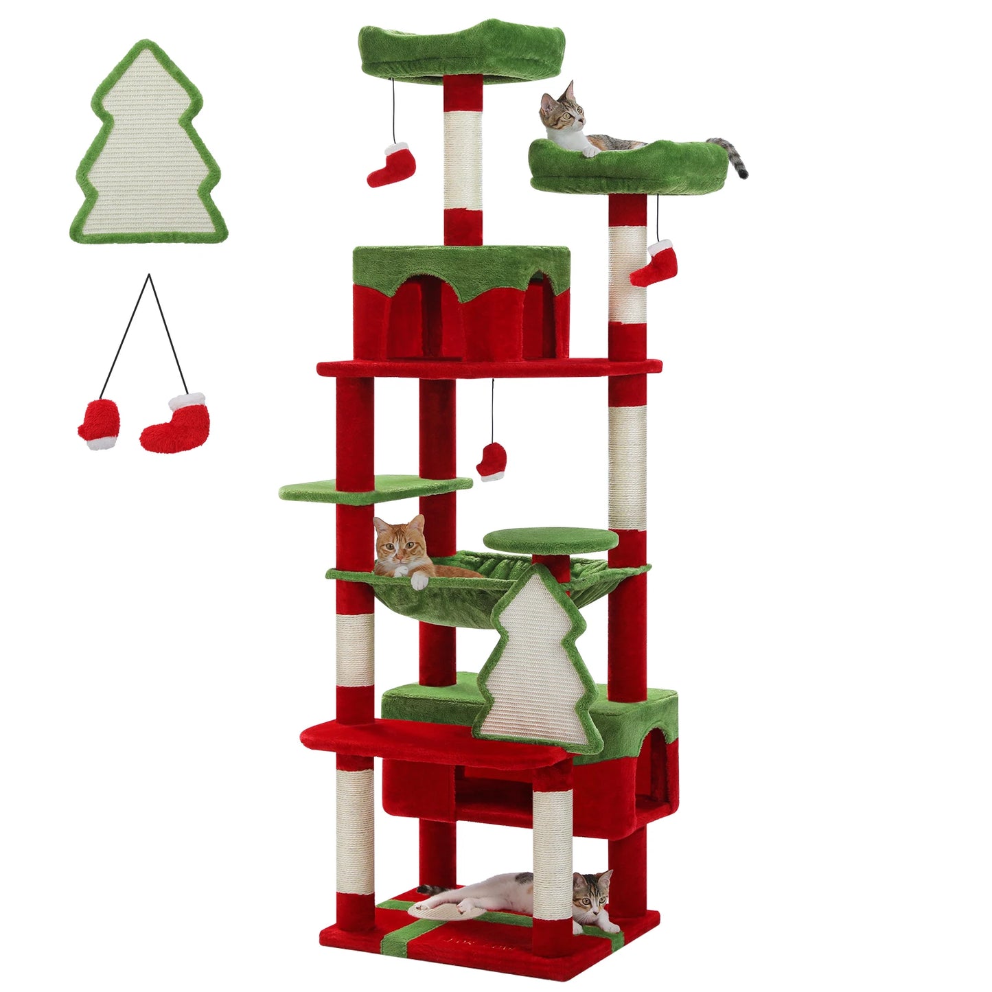 PAWZ Road Large Cat Tree Tower With Hammock Scratching Posts
