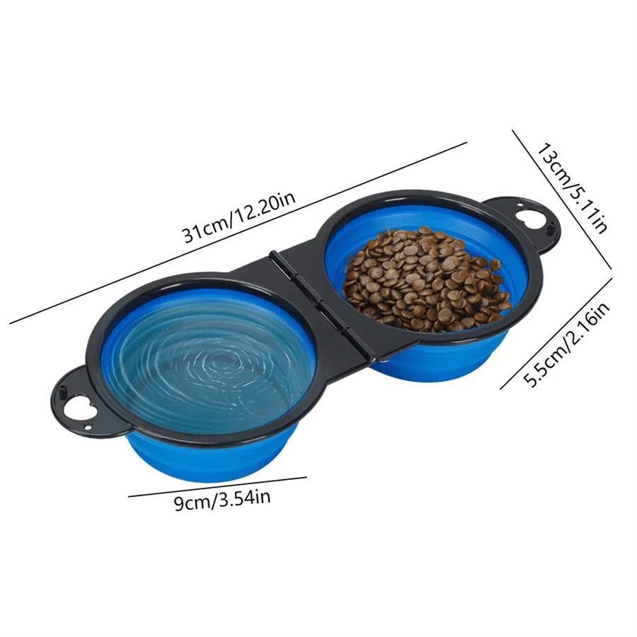 Portable Foldable Dog Bowl Collapsible Silicone Water Dish For Travel