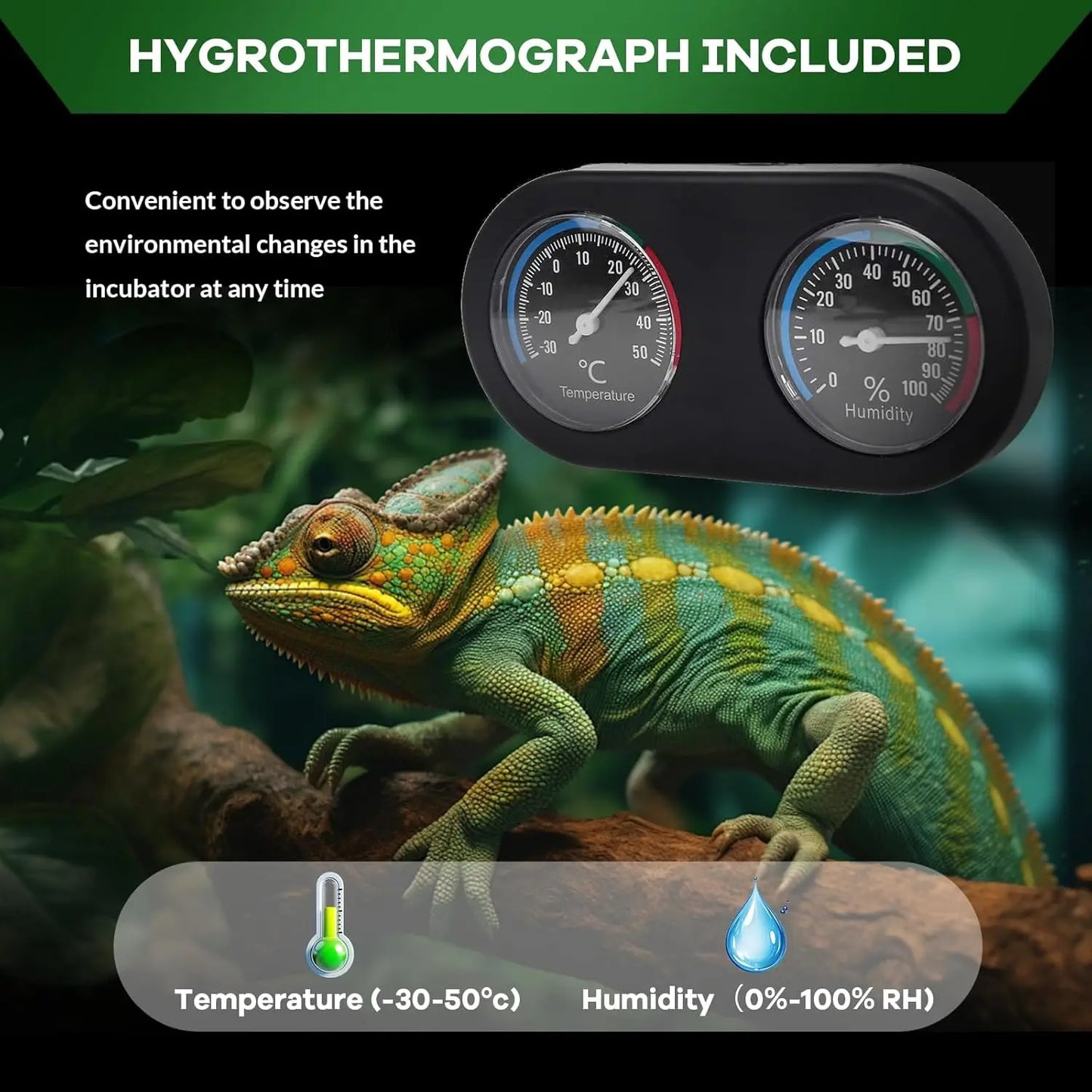 HiMISS Anti-Escape Reptile Glass Terrarium With Top And Side Ventilation