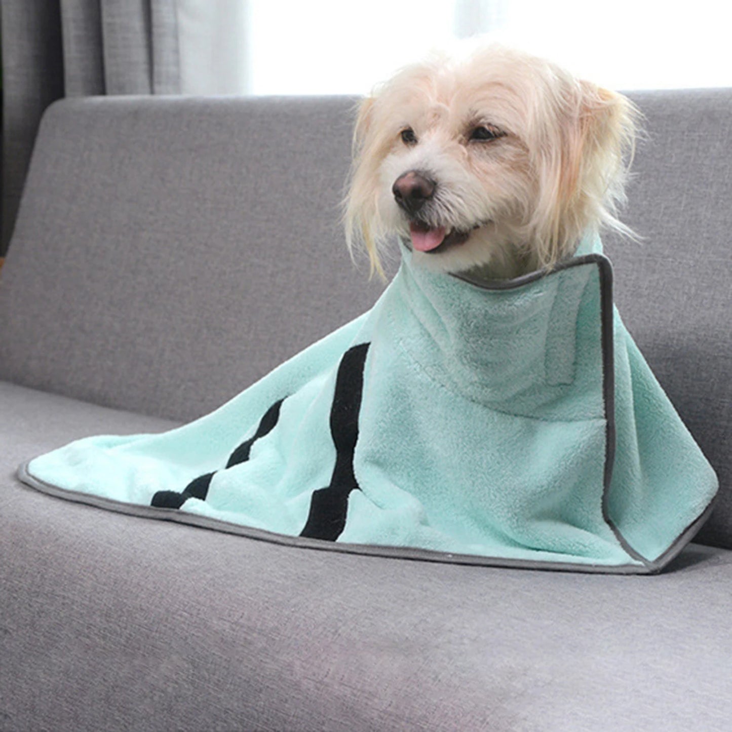 Microfiber Quick-Dry Pet Bathrobe for All-Size Dogs and Cats