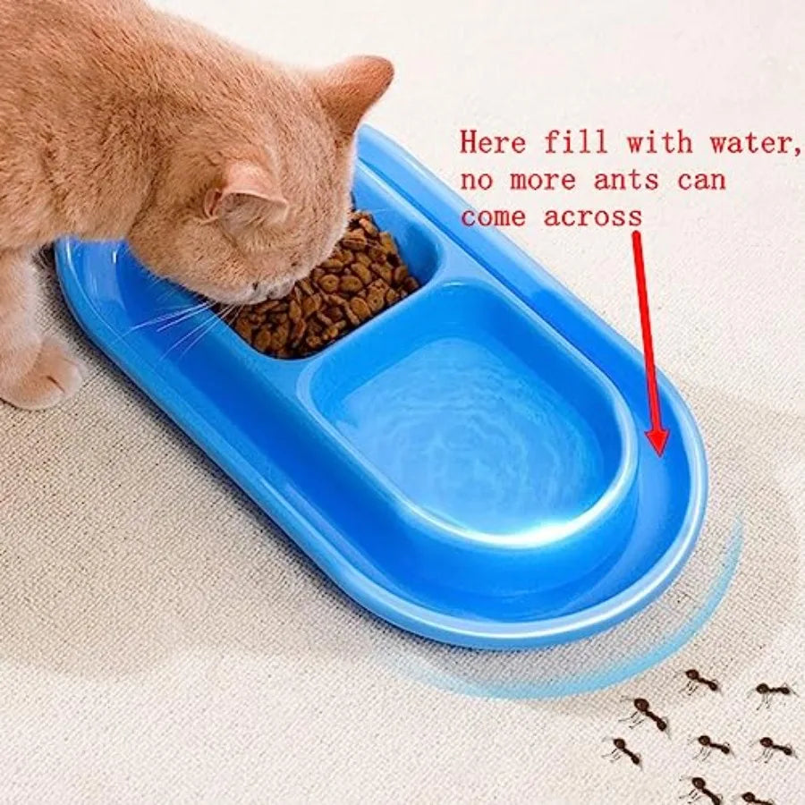 Cat Kitten Dog Puppy Feeder Pet Bowl Ants Away Quadrate