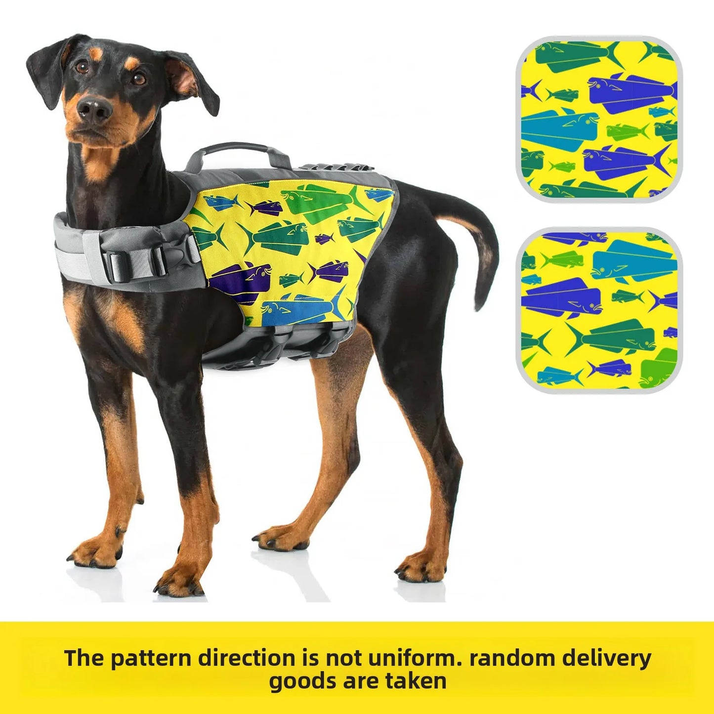 Dog Swimming Life Jacket Safety Vest With Adjustable Straps Reflective