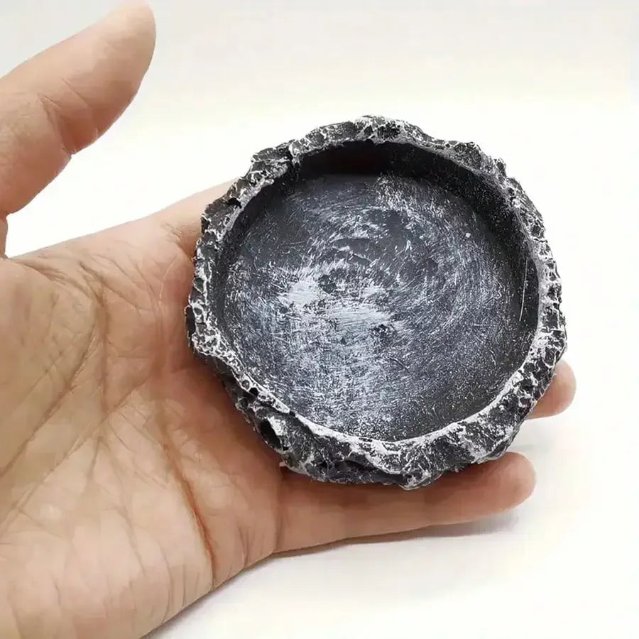 Stone-Like Reptile Feeding Bowls Safe And Durable