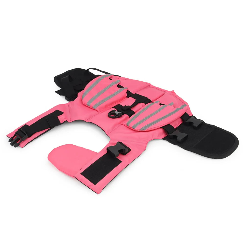 Dog Summer Life Jacket Vest With Reflective Wing Swimwear