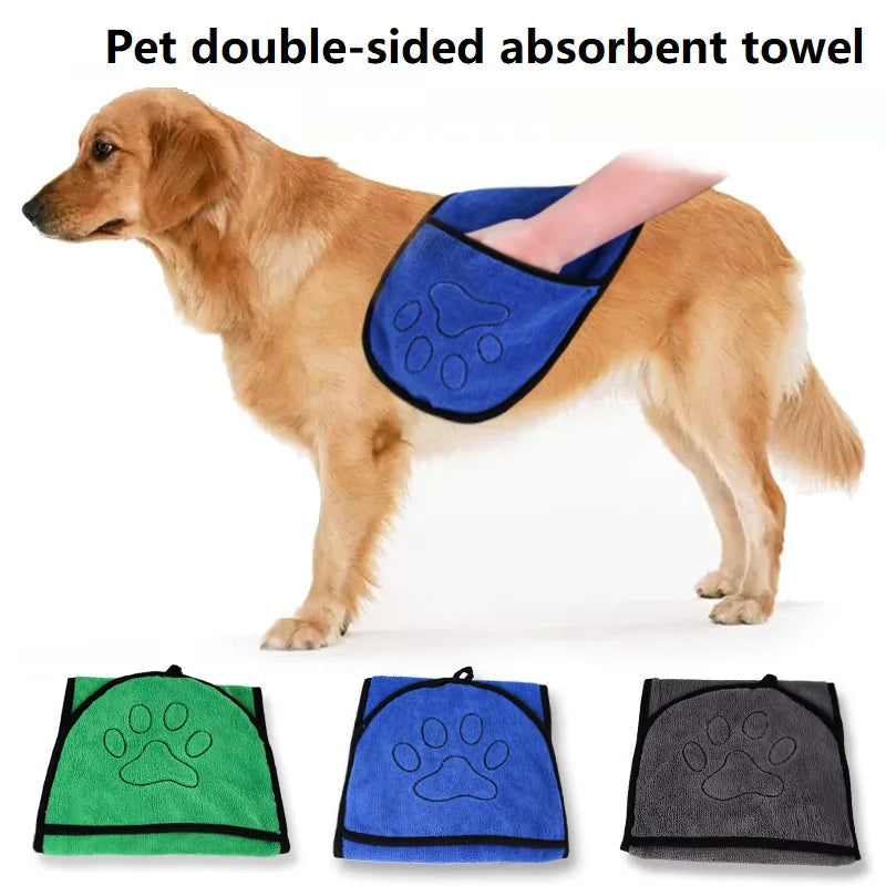 Pet Bath Towel Quick-Drying Absorbent Microfiber Bathrobe
