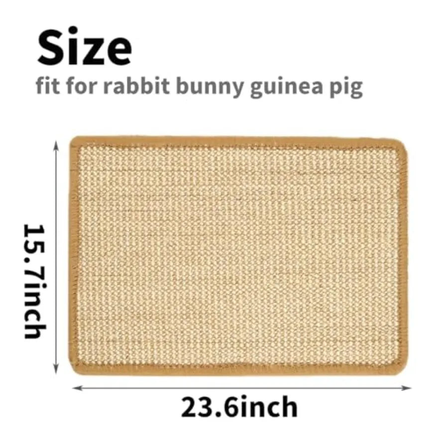 Sisal Bunny Scratch Pad For Rabbits Natural Grass Mat