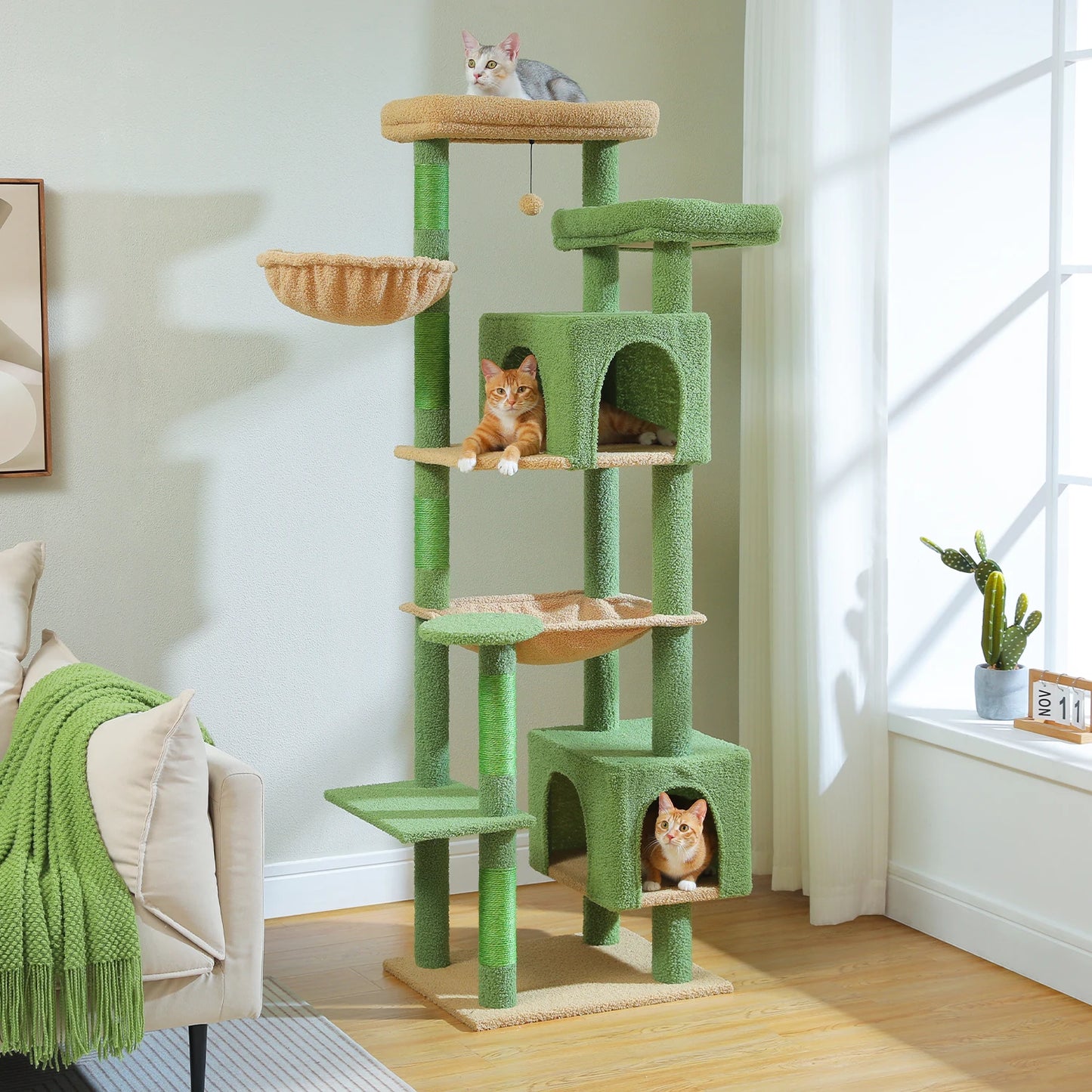 PAWZ Road Tall Cat Tree for Indoor Cats Scratching Posts
