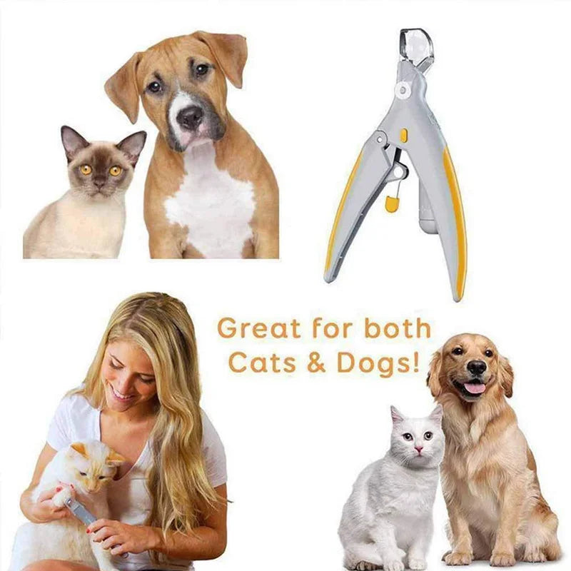 LED Pet Nail Clipper With Light For Cats And Dogs Safe
