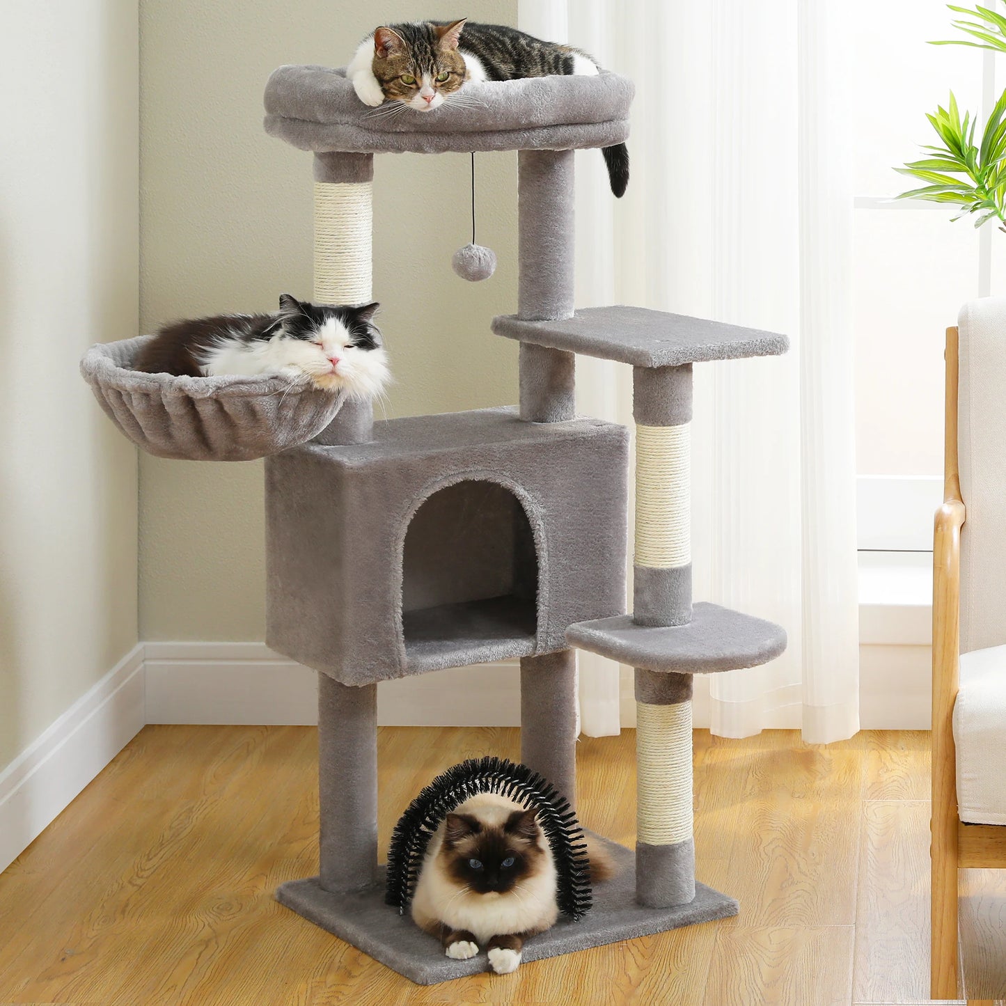 PAWZ Road Cat Tree With Toy Perch And Scratching Posts