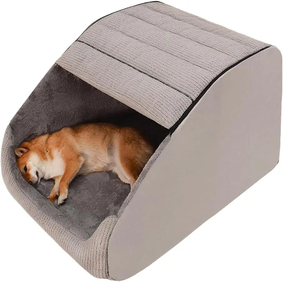 Memory Foam Dog Bed House Plush Cave With Non Slip