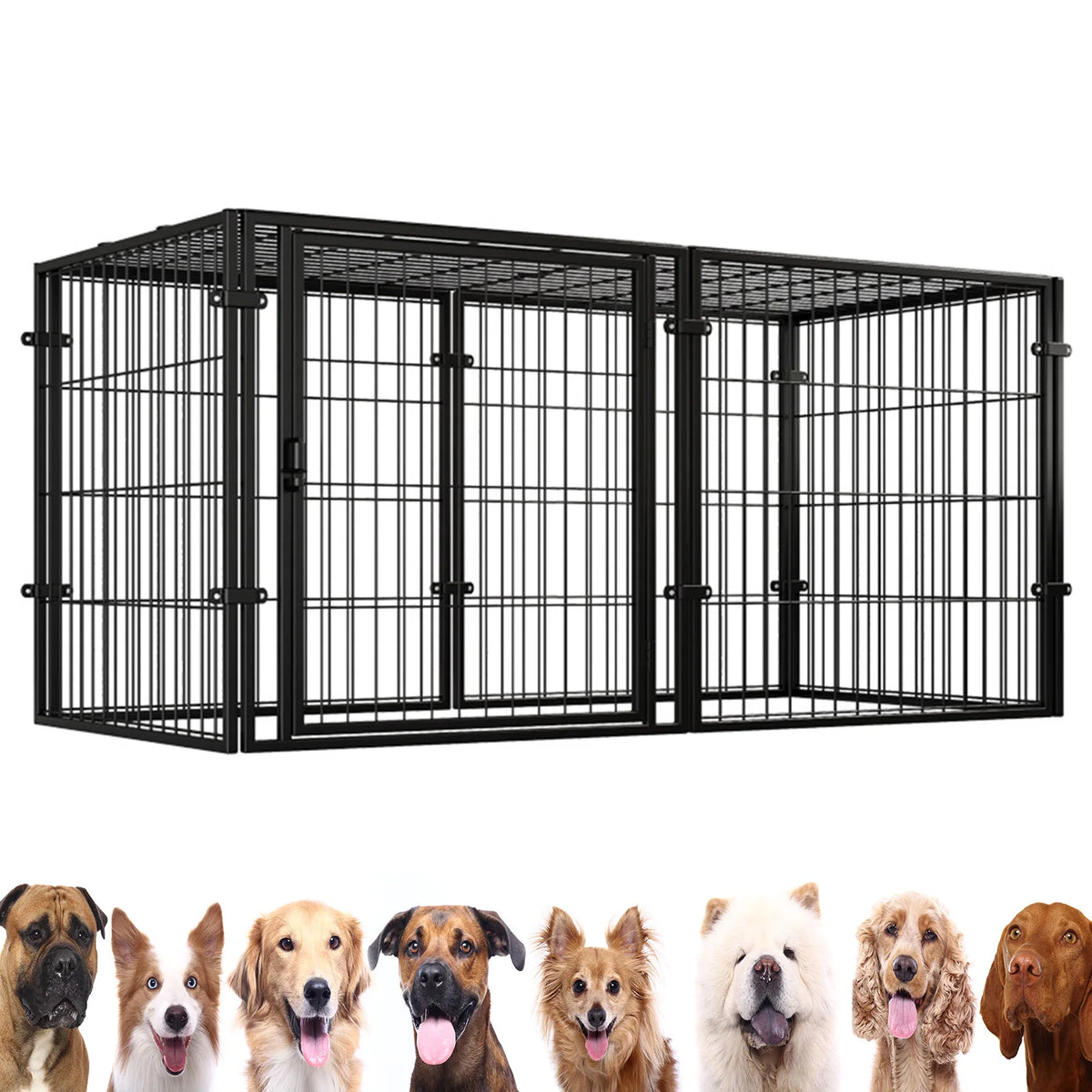 Professional Heavy Duty Wire Dog Crate Kennel With Door