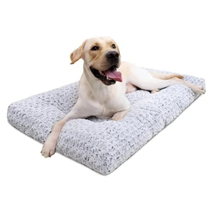 Washable Plush Dog Bed Deluxe Anti Slip Kennel Mat