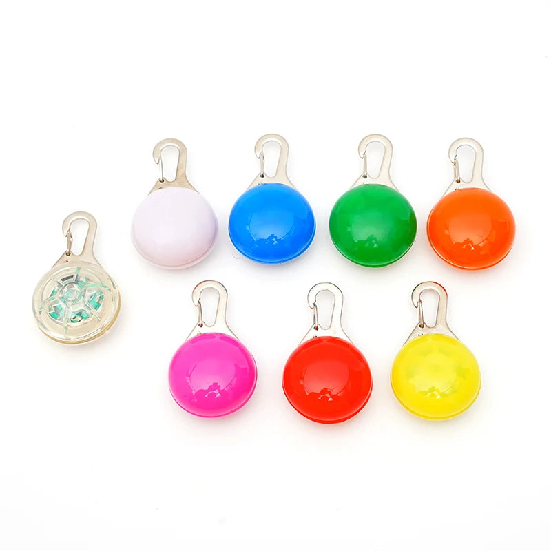 NONECN LED Dog Cat Collar With Glowing Pendant Night Safety