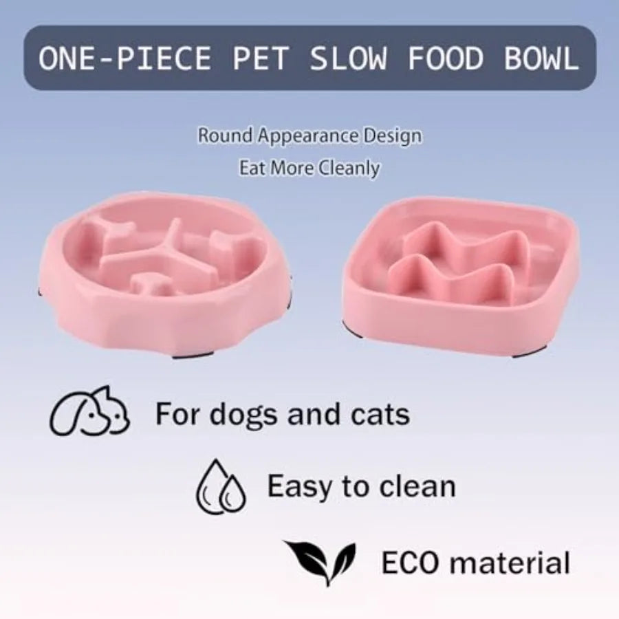 2 Pack Slow Feeder Bowls Silicone For Pets Non Slip