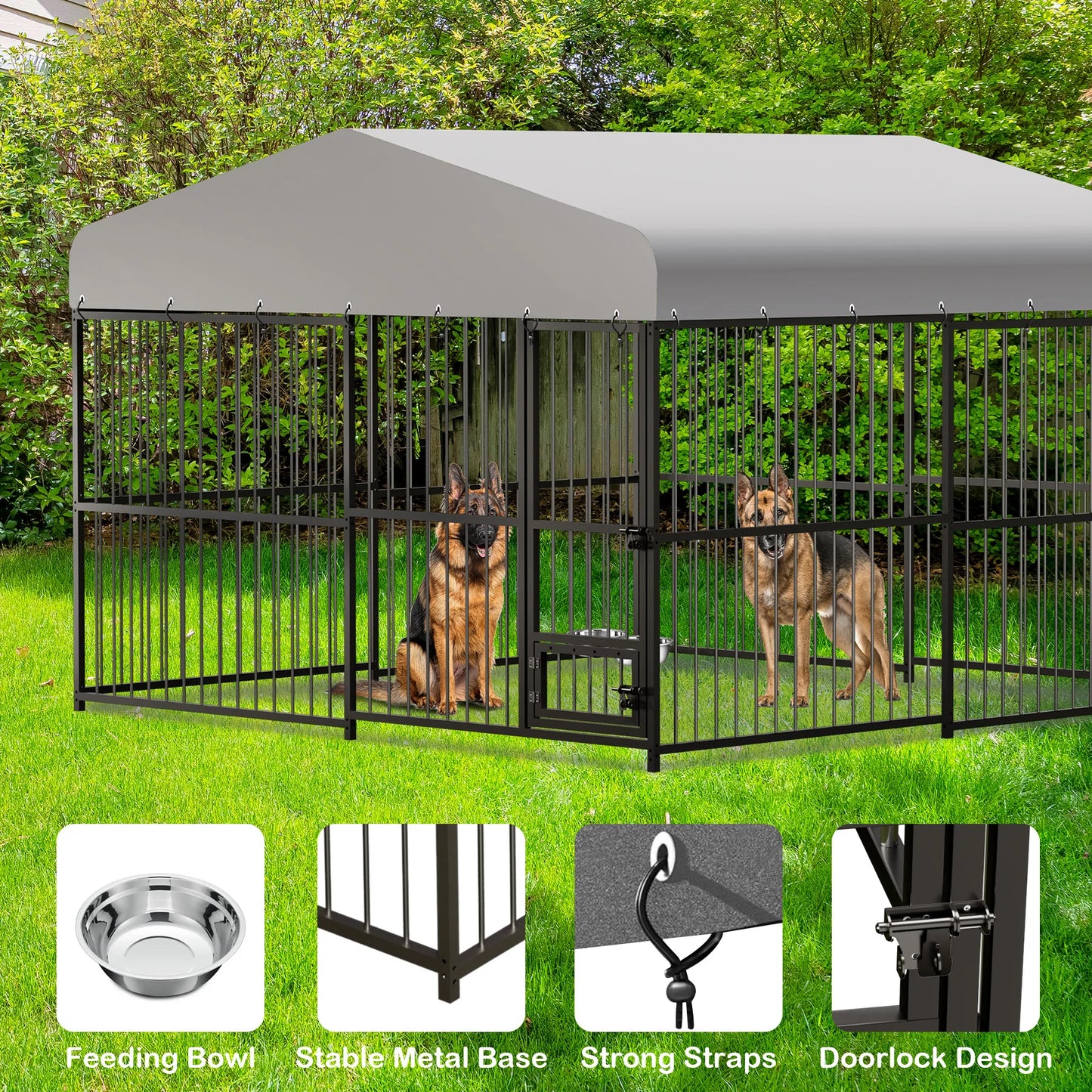 TWISTER.CK Heavy Duty Outdoor Dog Kennel Walk In Playpen