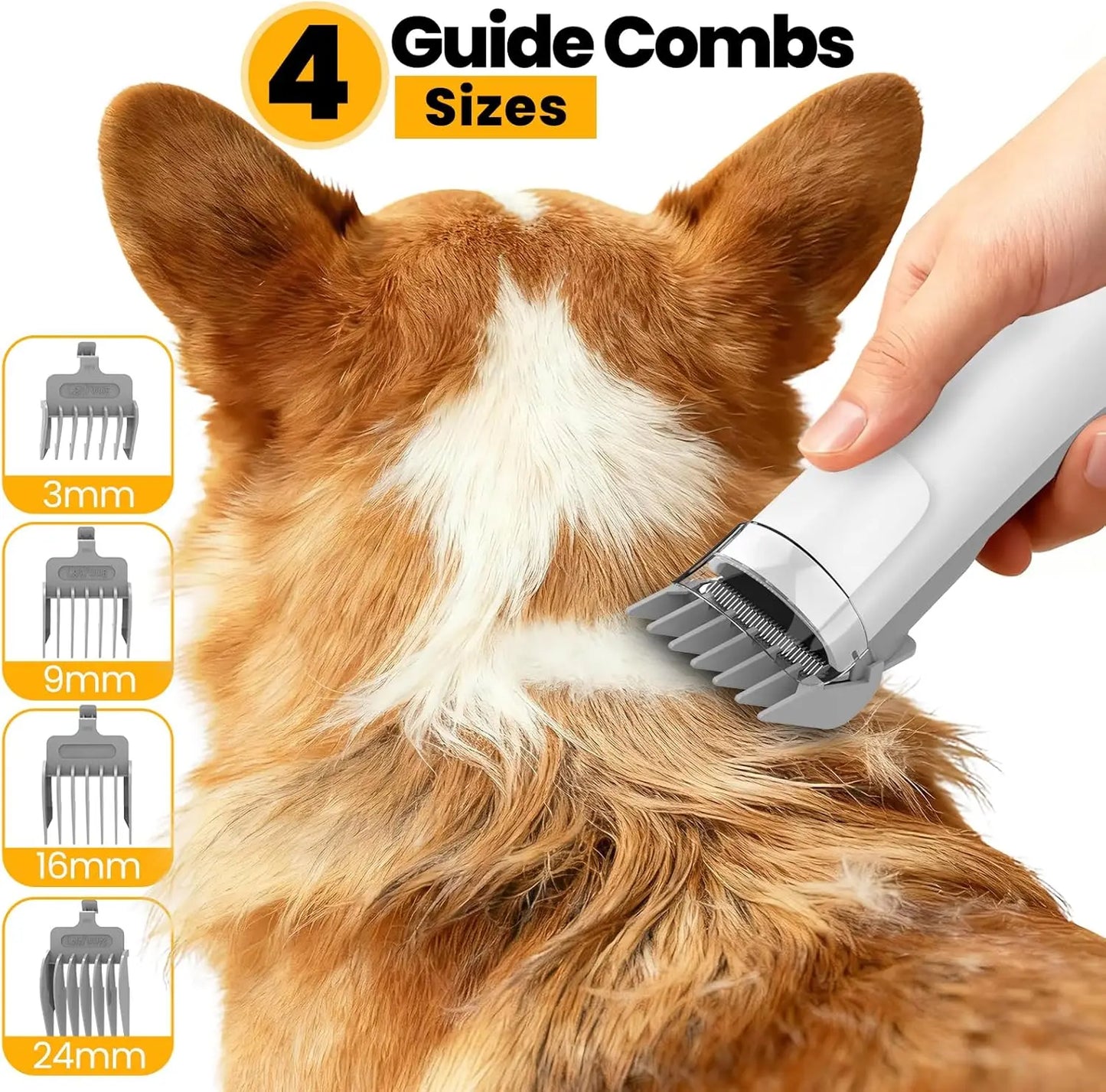All-In-One Pet Grooming Vacuum With Hair Clipper And Shedding Brush