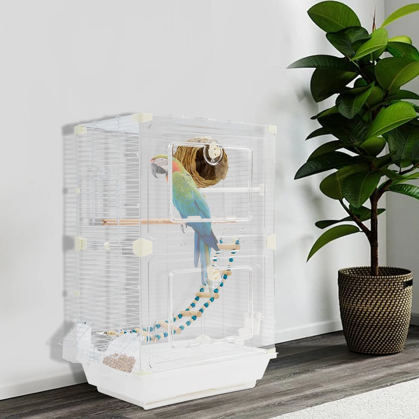 NONECN Freestanding Bird Cage For Living Rooms Balconies