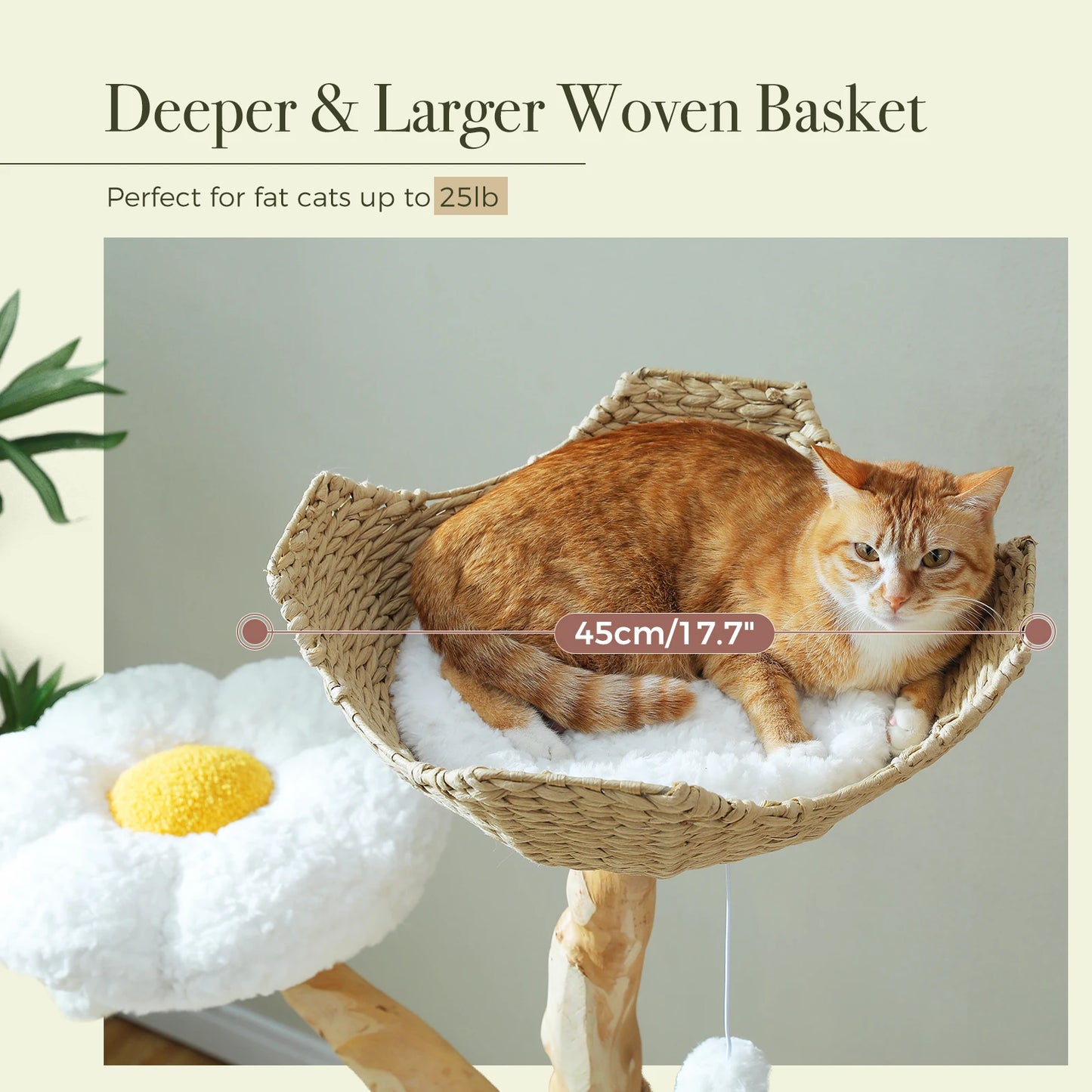 PEQULTICN Cat Tree Modern Tower With Condo Hammock Perches