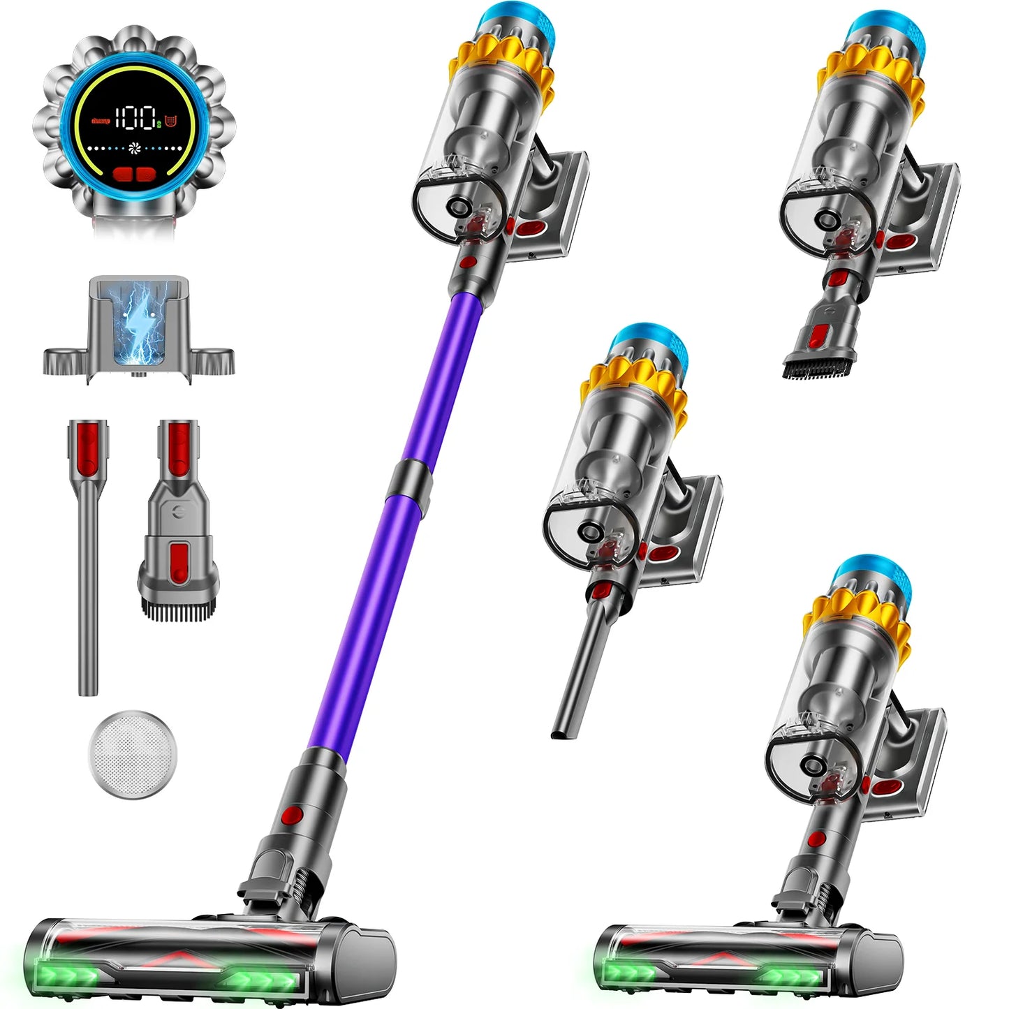 VAKERR X15 Pro Cordless Vacuum Cleaner 65KPa Suction Pet Hair And Carpet