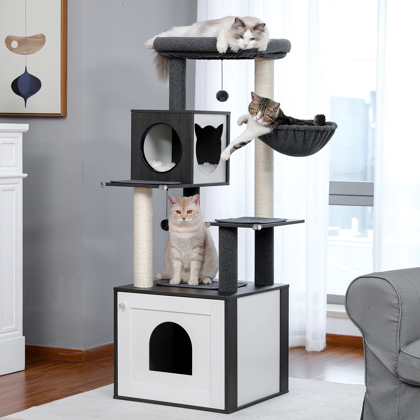 PAWZ Ro Multi Level Cat Tree Indoor Tower Scratching Posts