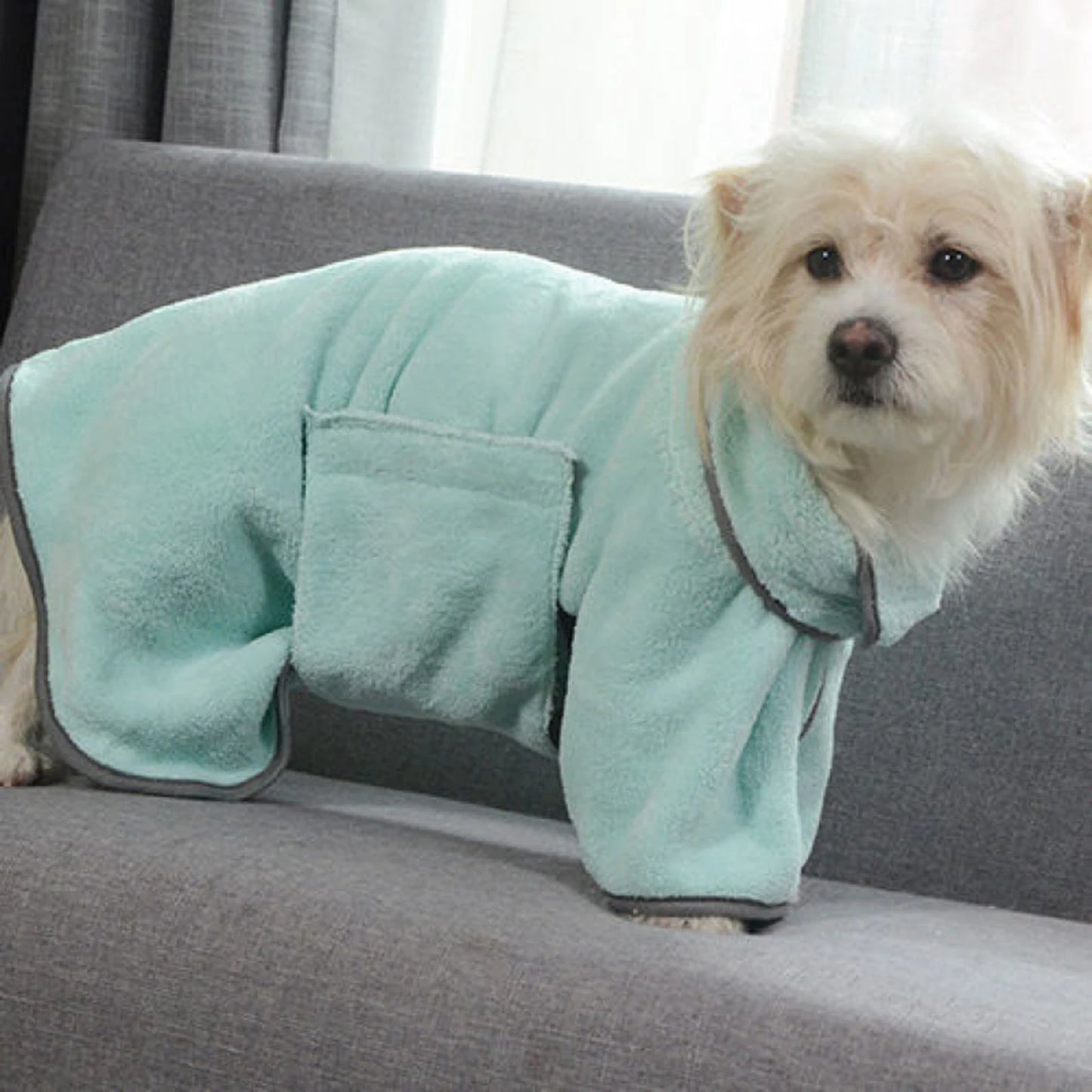 Microfiber Quick-Dry Pet Bathrobe for All-Size Dogs and Cats