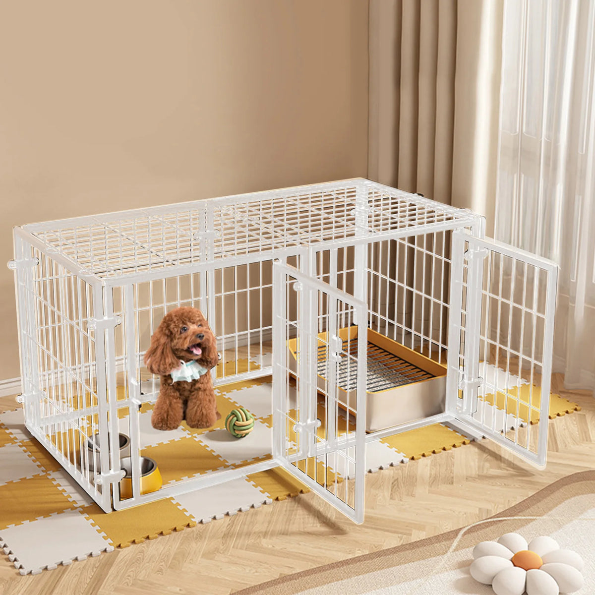 Professional Heavy Duty Wire Dog Crate Kennel With Door