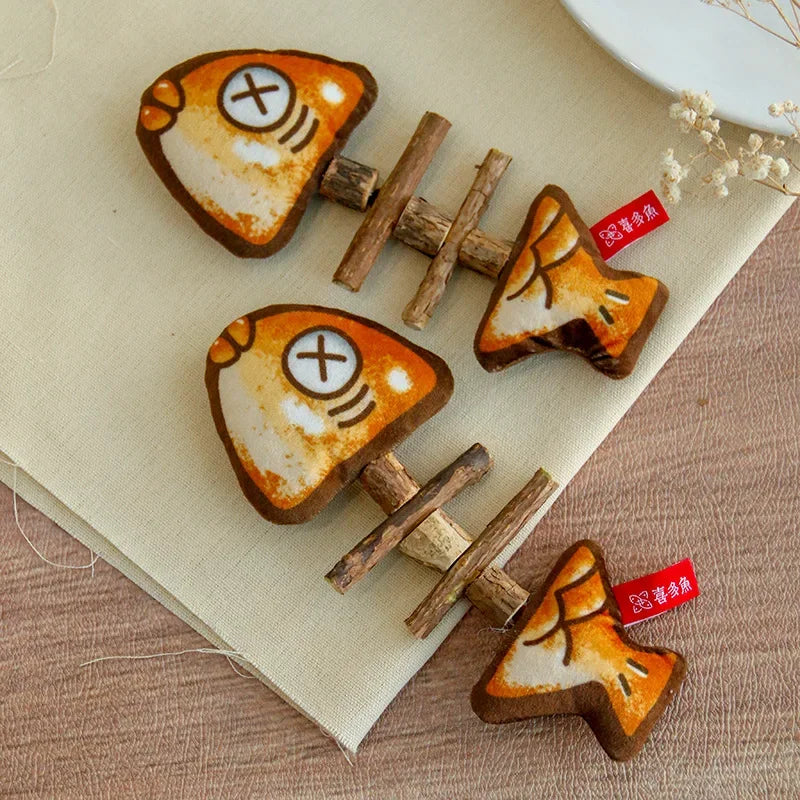Cat Chew Toy Grilled Fish With Silvervine Interactive Teaser