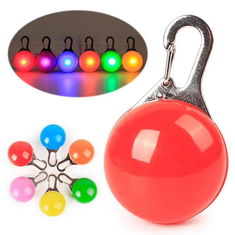 NONECN LED Dog Cat Collar With Glowing Pendant Night Safety