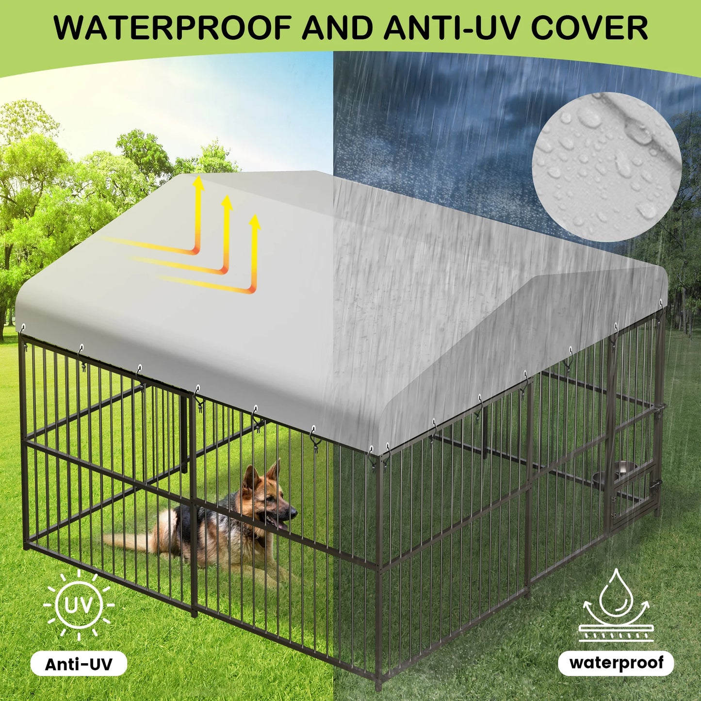 TWISTER.CK Heavy Duty Outdoor Dog Kennel Walk In Playpen