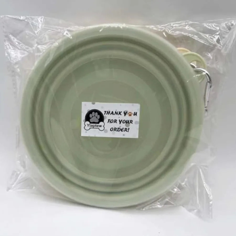 Collapsible Dog Bowl Pack 2 Portable Foldable Travel Bowls