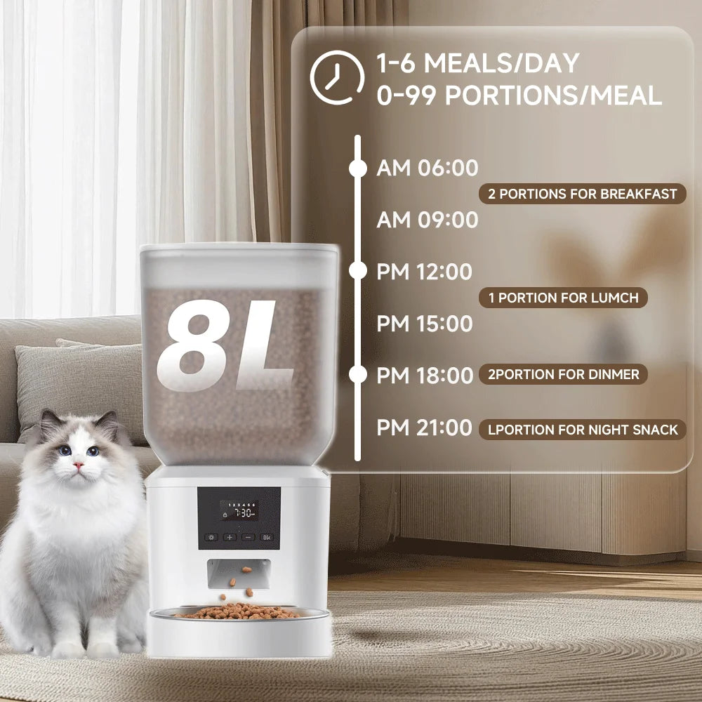 Furpipi Automatic Dog Feeder With Key Control And Time Setting
