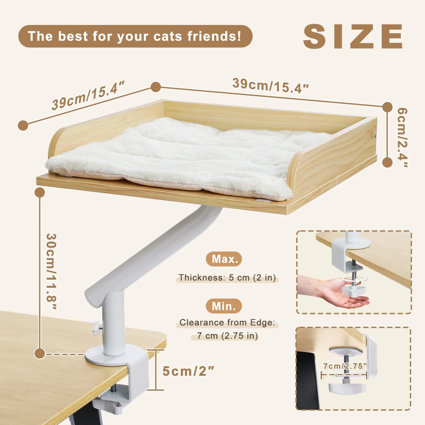 PAWZ Road Cat Desk Bed Stand Rotatable For Indoor Cats