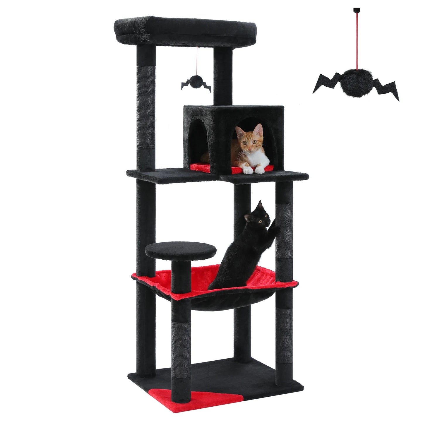 PAWZ Road Cat Tree Indoor 5 Level Tower With Hammock And Scratching Posts