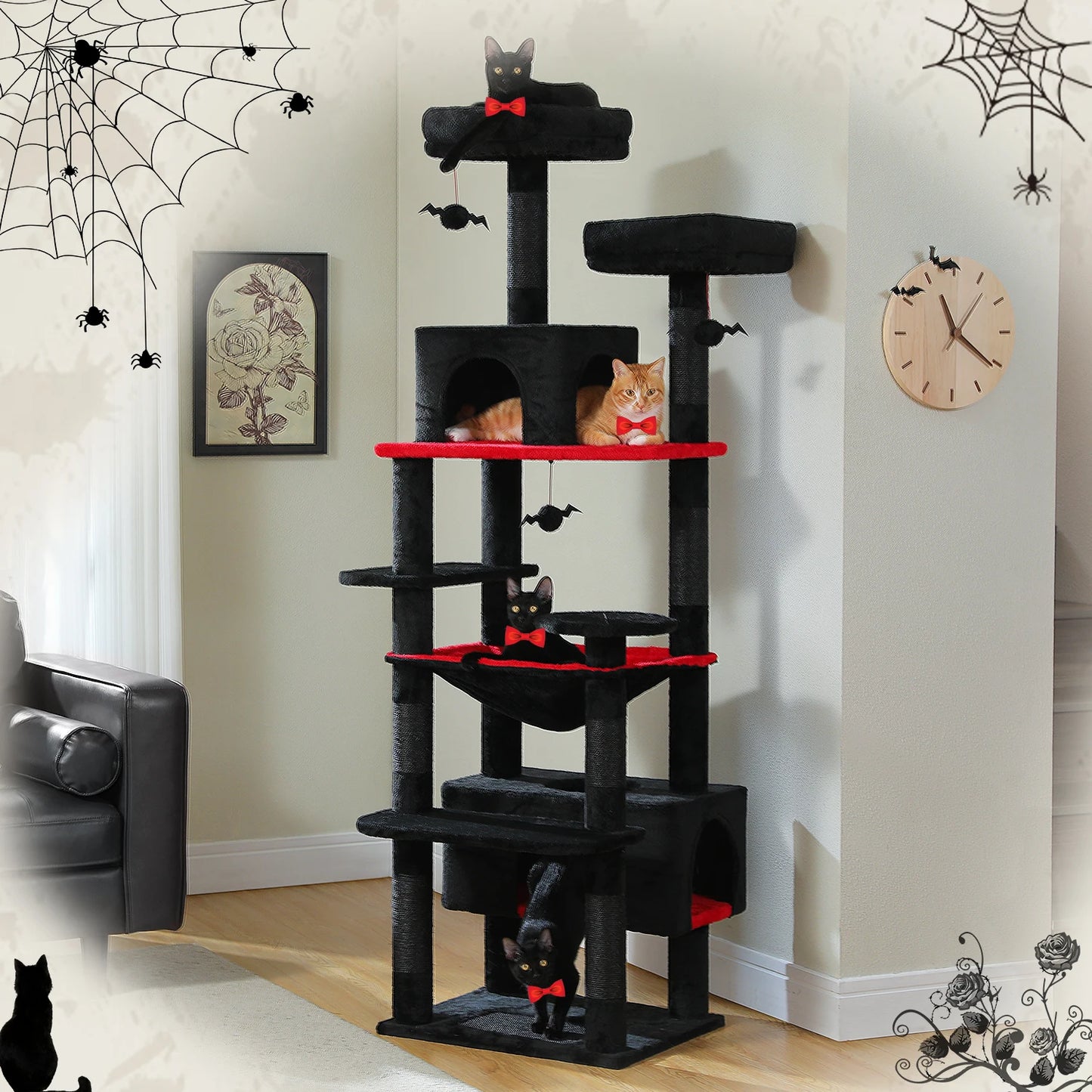 PAWZ Road Large Cat Tree Tower With Hammock Scratching Posts