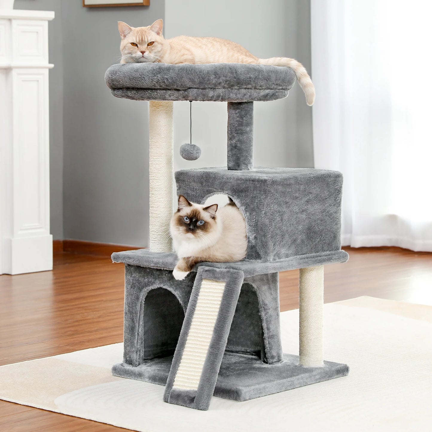PAWZ Road Multi Level Cat Tree Indoor Cat Tower With Condos