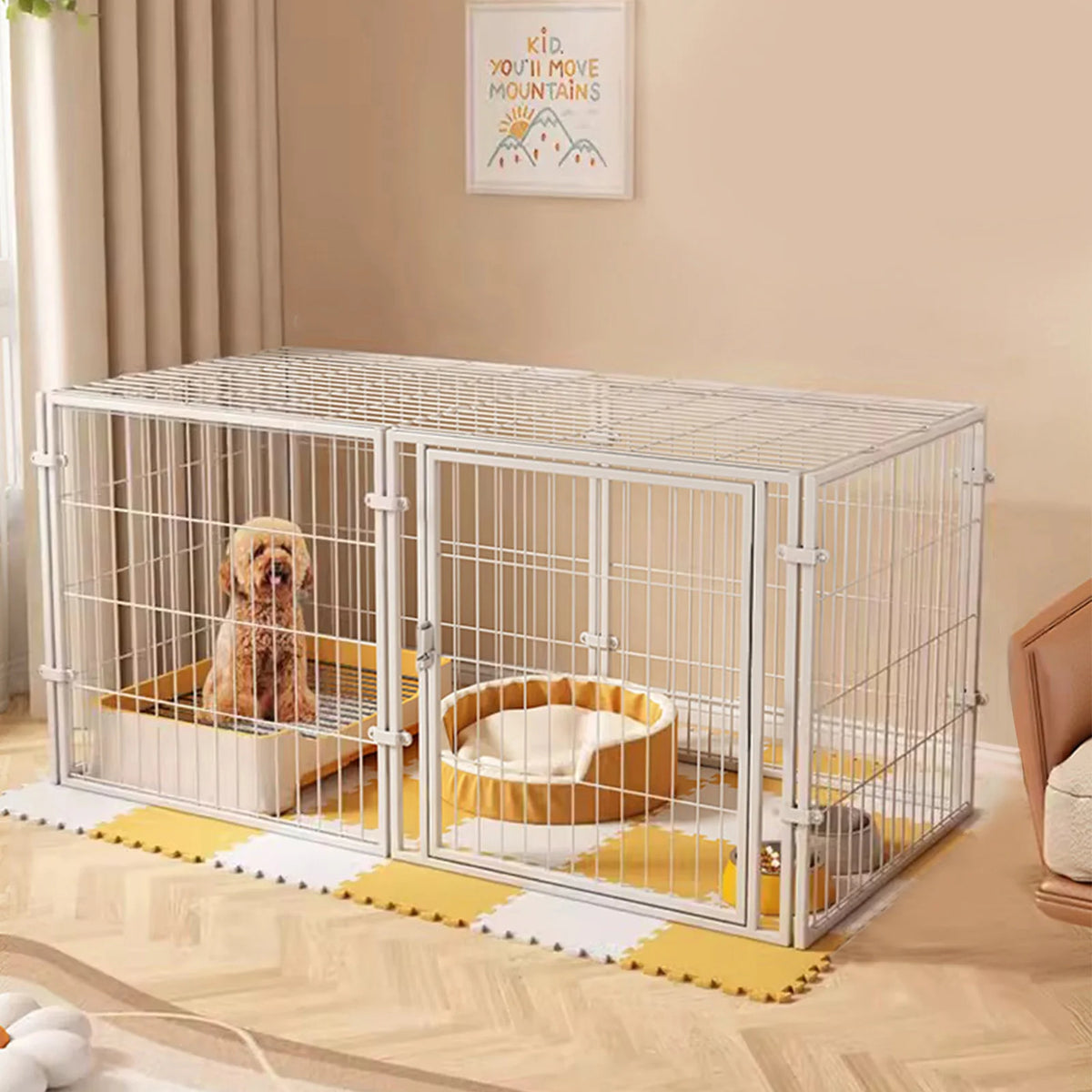 Professional Heavy Duty Wire Dog Crate Kennel With Door