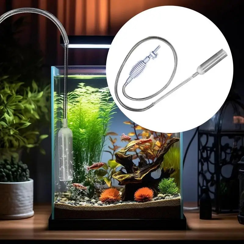 Aquarium Siphon Vacuum Cleaner For Fish Tank Gravel Cleaning