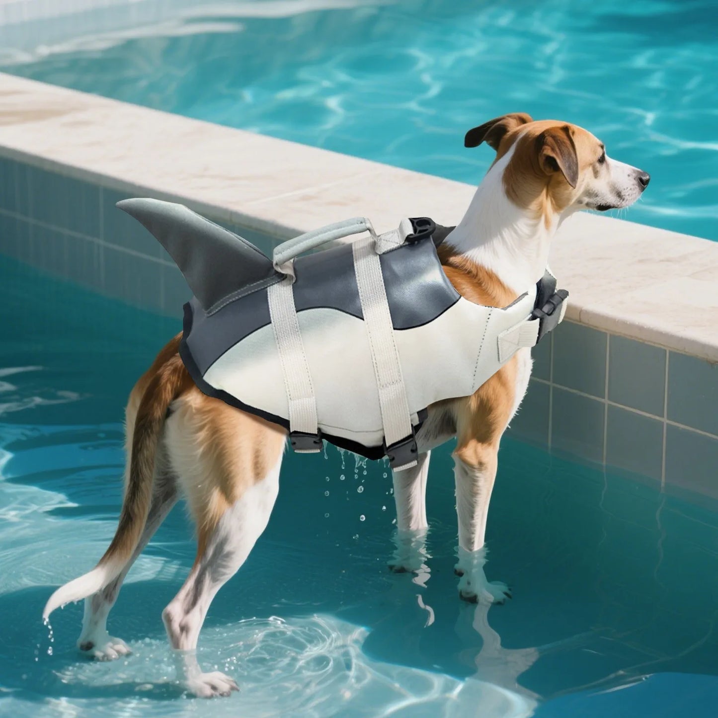Dog Life Jacket With Handle For Surfing And Swimming
